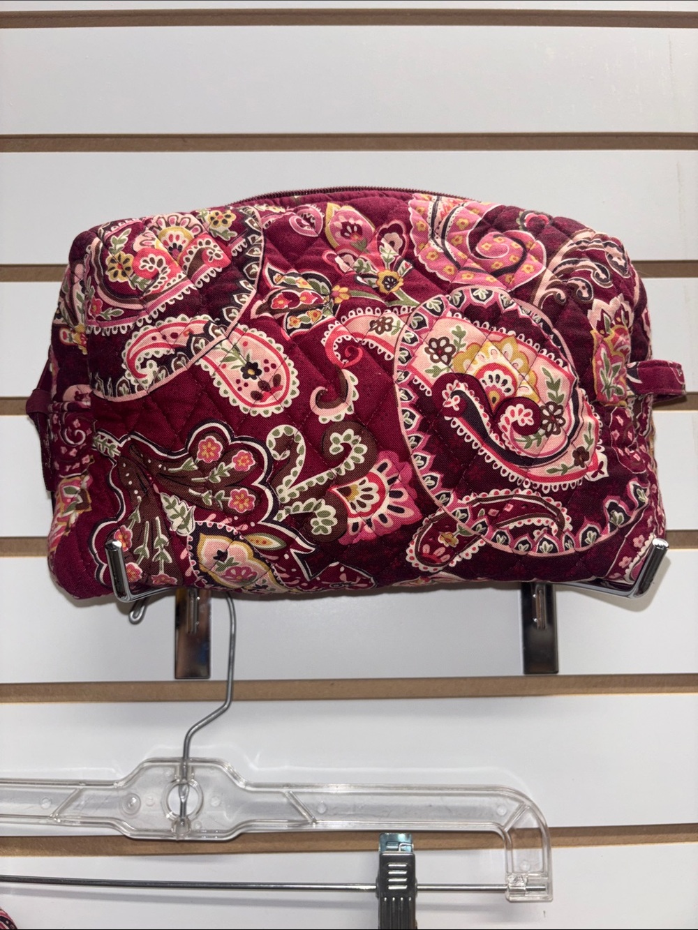 Vera Bradley Quilted Paisley Cosmetic Bag Trio in Burgundy and Pink - Picture 3 of 10